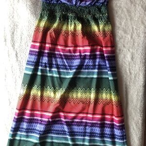 Live 4 Truth Geometric Pattern Strapless Dress